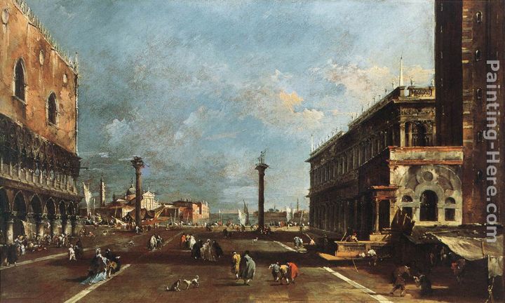View of Piazzetta San Marco towards the San Giorgio Maggiore painting - Francesco Guardi View of Piazzetta San Marco towards the San Giorgio Maggiore art painting